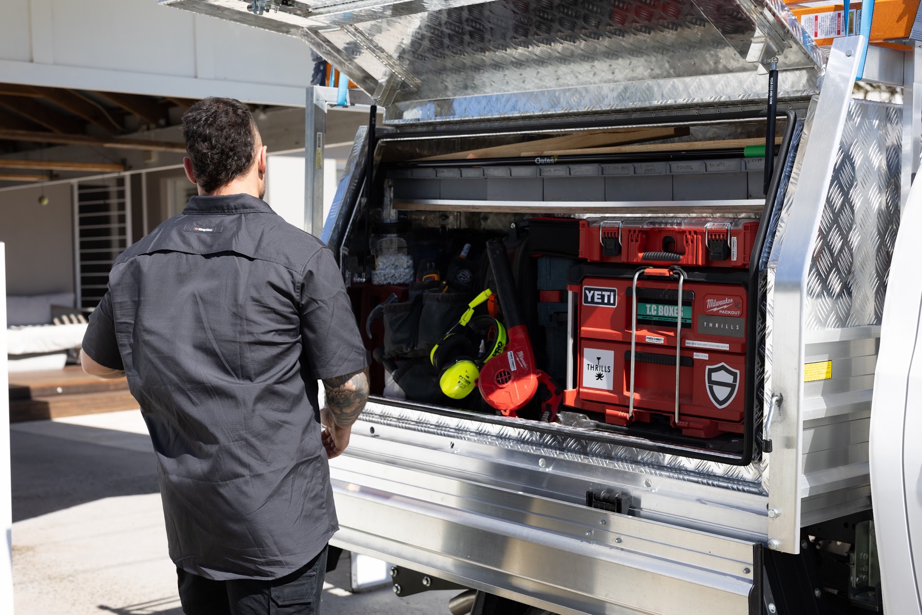 The Power Connect ute canopy, fully stocked and organised